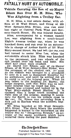 You are currently viewing Today Marks the Anniversary of the First Auto Death in the US